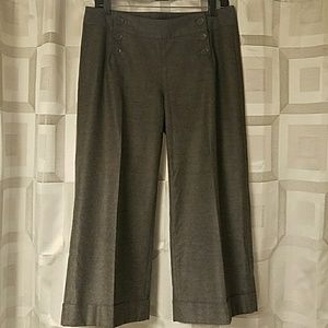 Wide leg cropped dress pant design studio